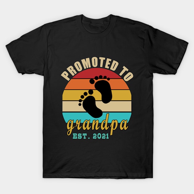 promoted to grandpa 2021 T-Shirt by DESIGNSDREAM